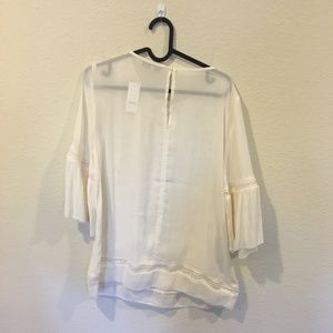 LOFT Tops - NWT LOFT 'Lacy' white bell sleeve top LOFT Tops - NWT LOFT 'Lacy' white bell sleeve top